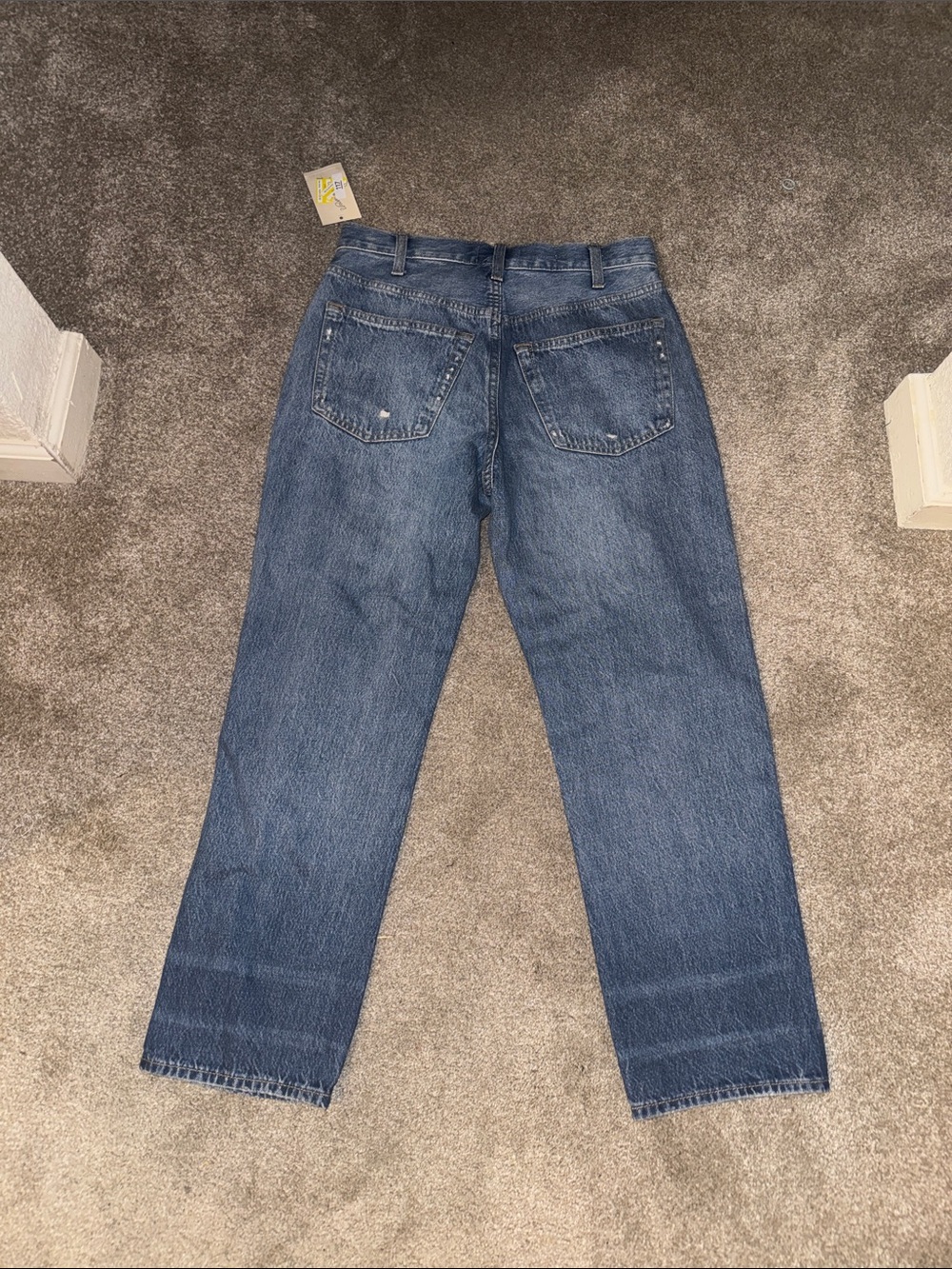 Universal Thread Distressed Mid Blue Boyfriend Jeans - Picture 2 of 3